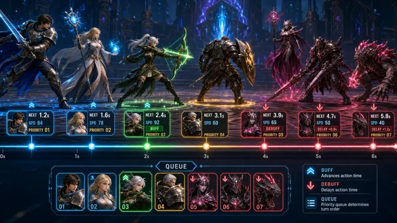 턴제 RPG 속도 기반 액션 타임라인 시스템 설계 가이드