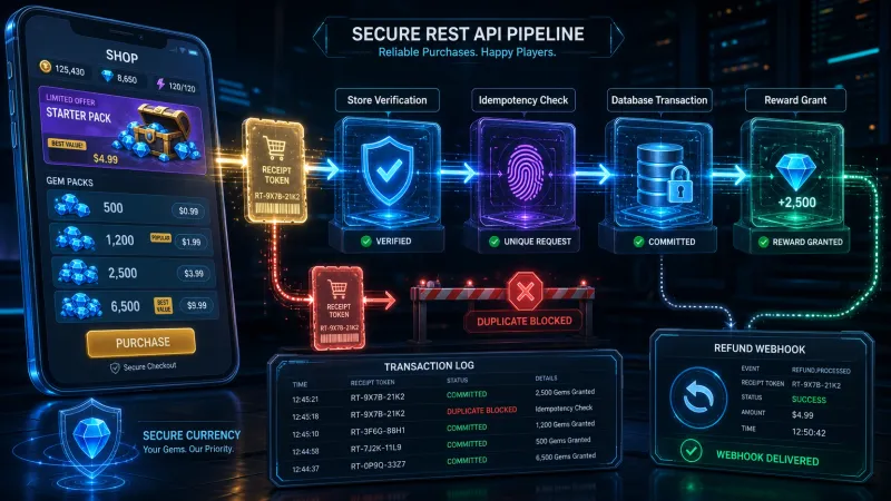 REST API 기반 인게임 상점과 결제 영수증 서버 검증 파이프라인 설계