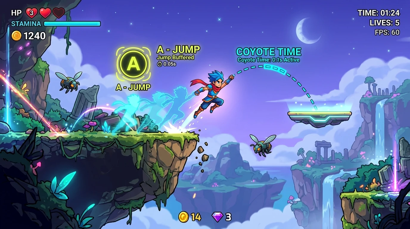 플랫폼 게임의 조작감을 살리는 Jump Buffer와 Coyote Time 썸네일