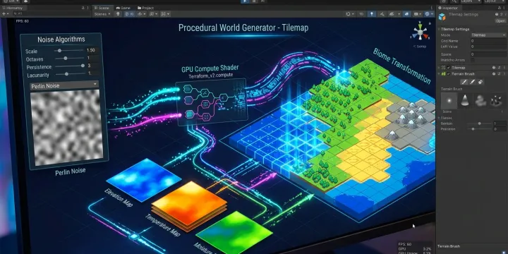 Unity Compute Shader로 AI 타일맵 PCG 최적화하는 법: GPU 병렬 생성 파이프라인 썸네일