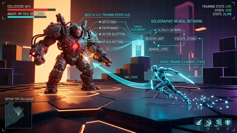 Unity ML-Agents로 지능형 보스 패턴을 학습시키는 강화학습 파이프라인