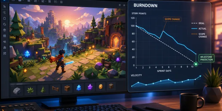 인디 게임 프로젝트 번다운 차트(Burndown Chart)로 마일스톤 예측 정확도 높이기 썸네일