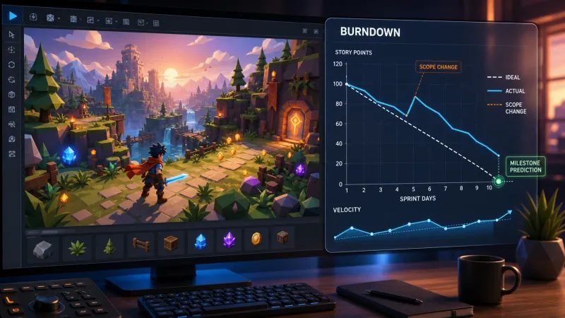인디 게임 프로젝트 번다운 차트(Burndown Chart)로 마일스톤 예측 정확도 높이기
