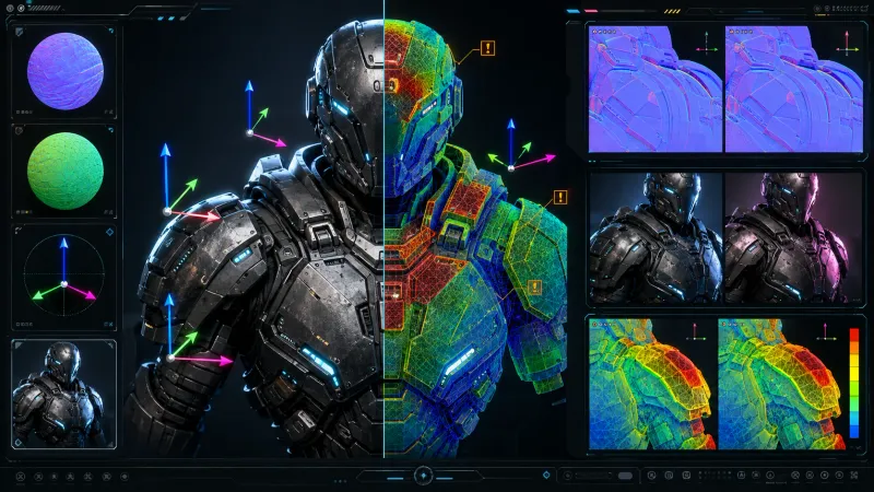 AI 기반 노멀 맵 Invert Y 오류를 잡는 법: 탄젠트 스페이스 자동 검증 파이프라인
