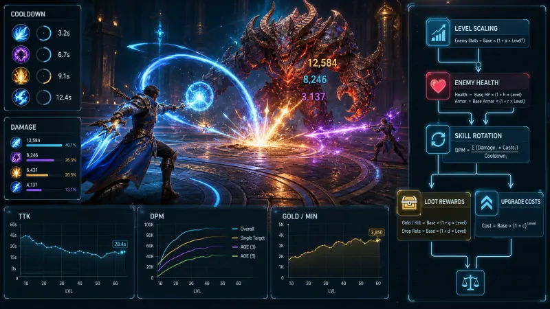 AI 툴로 스킬 쿨타임·데미지·재화 수급 공식을 자동 스케일링하는 기획법
