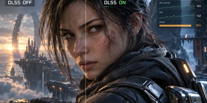 DLSS 5 VRAM·GPU 요구량 분석: 초기 테스트에서 확인된 성능 비용과 권장 사양 썸네일