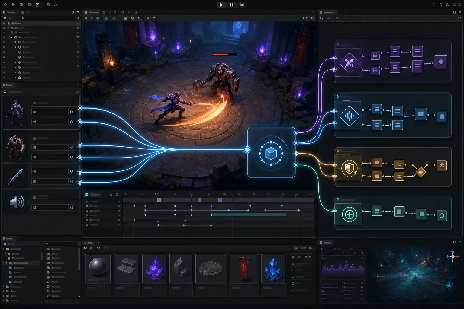 Unity 인스펙터 참조를 조합 루트에서 일반 C# 전투 로직으로 전달하는 구조