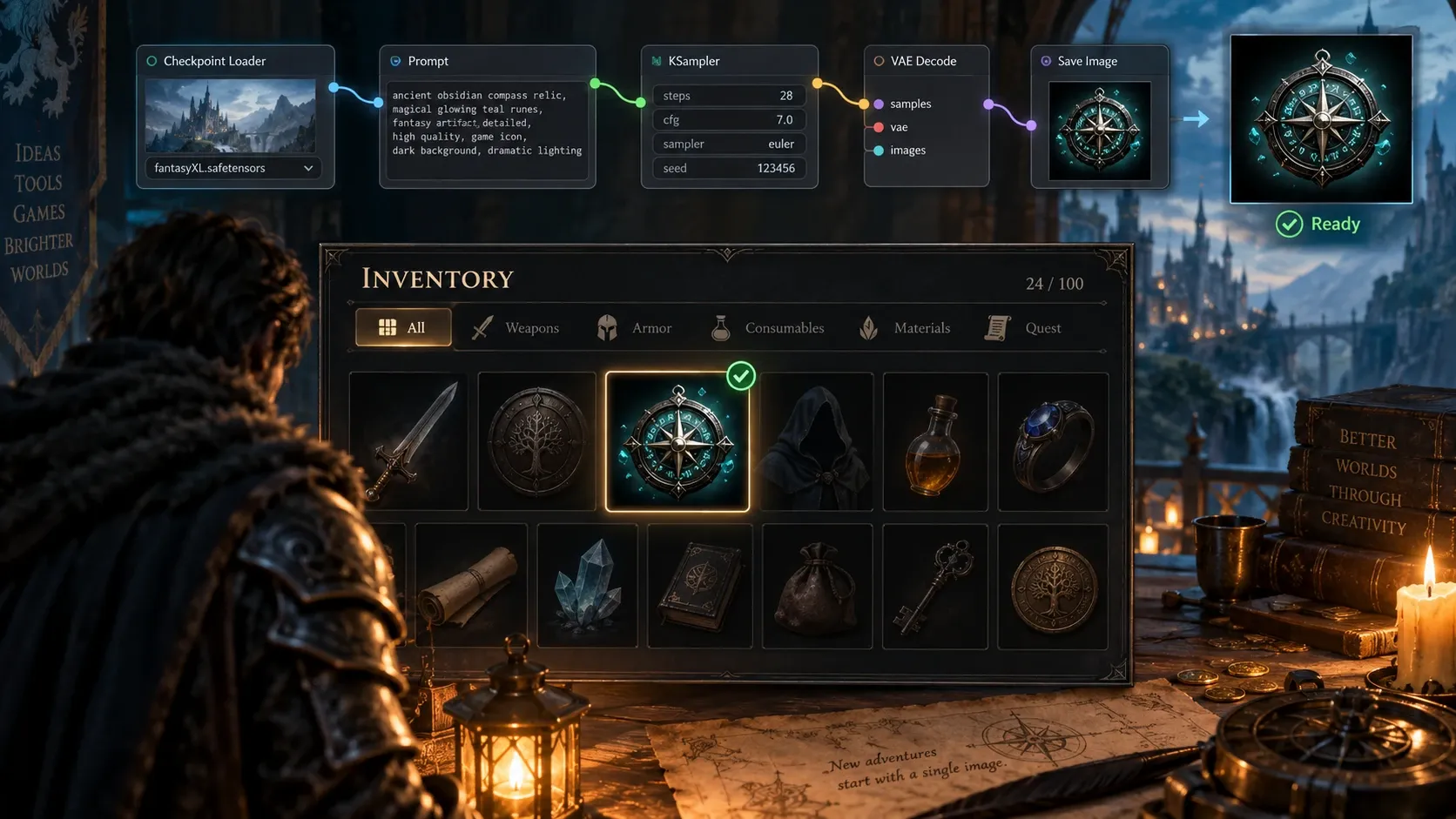 Unity UI에 동적으로 생성한 유물 아이콘을 표시하는 예시